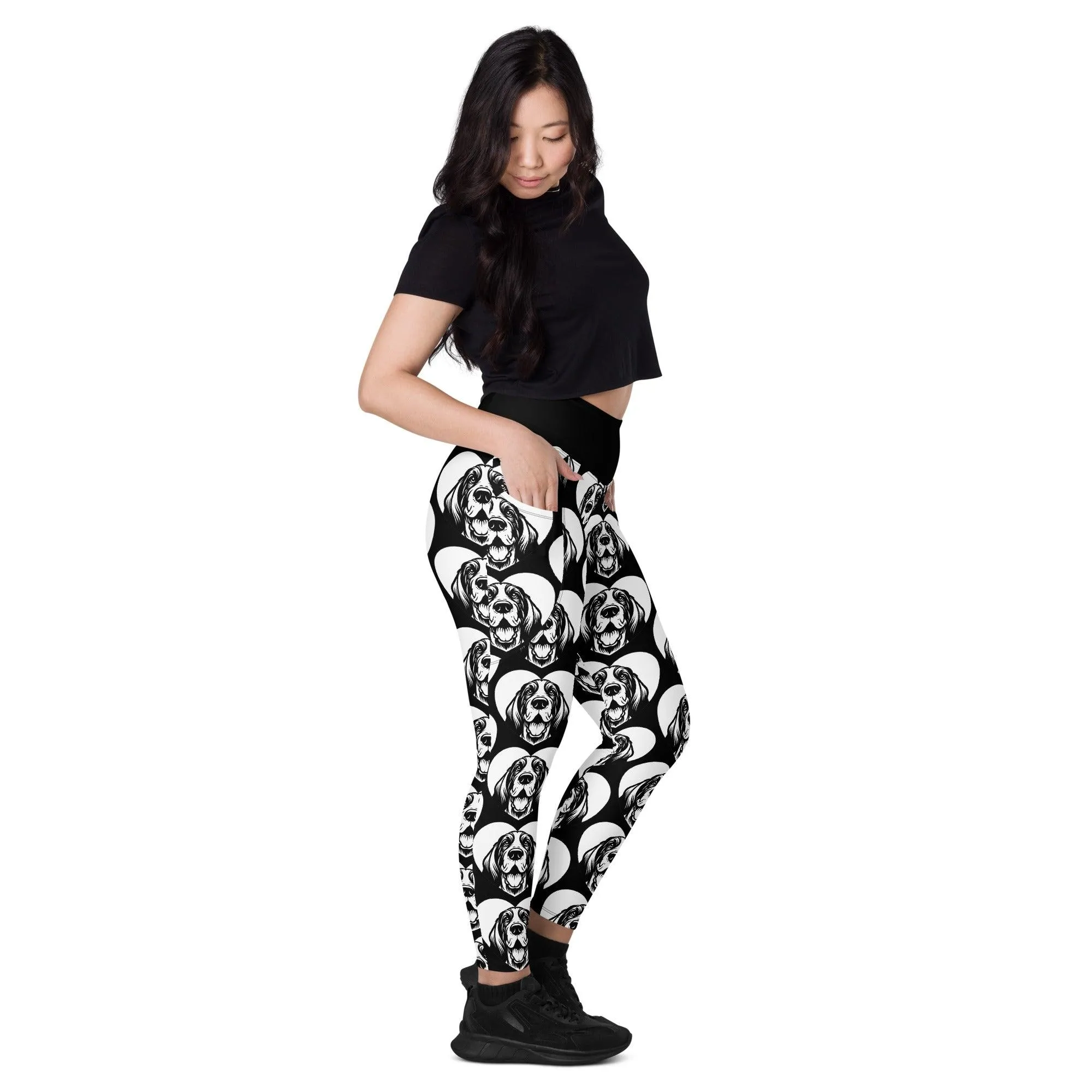 DOG BREED LEGGINGS with pockets - GRAND BASSET GRIFFON VENDÉEN - HERTTAHOUND