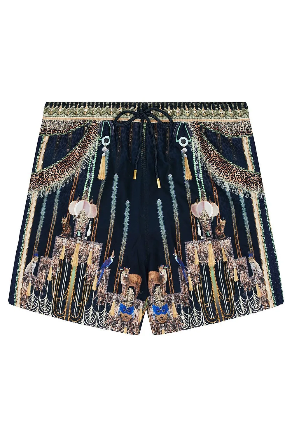 ELASTIC WAIST BOARDSHORT DRIPPING IN DECO