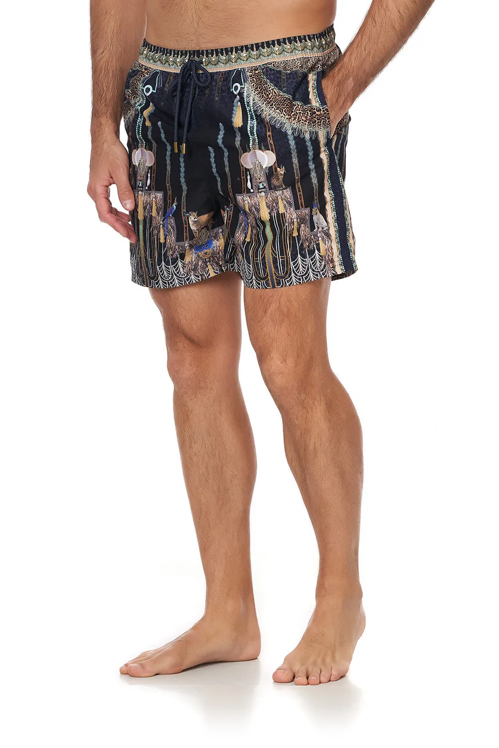 ELASTIC WAIST BOARDSHORT DRIPPING IN DECO