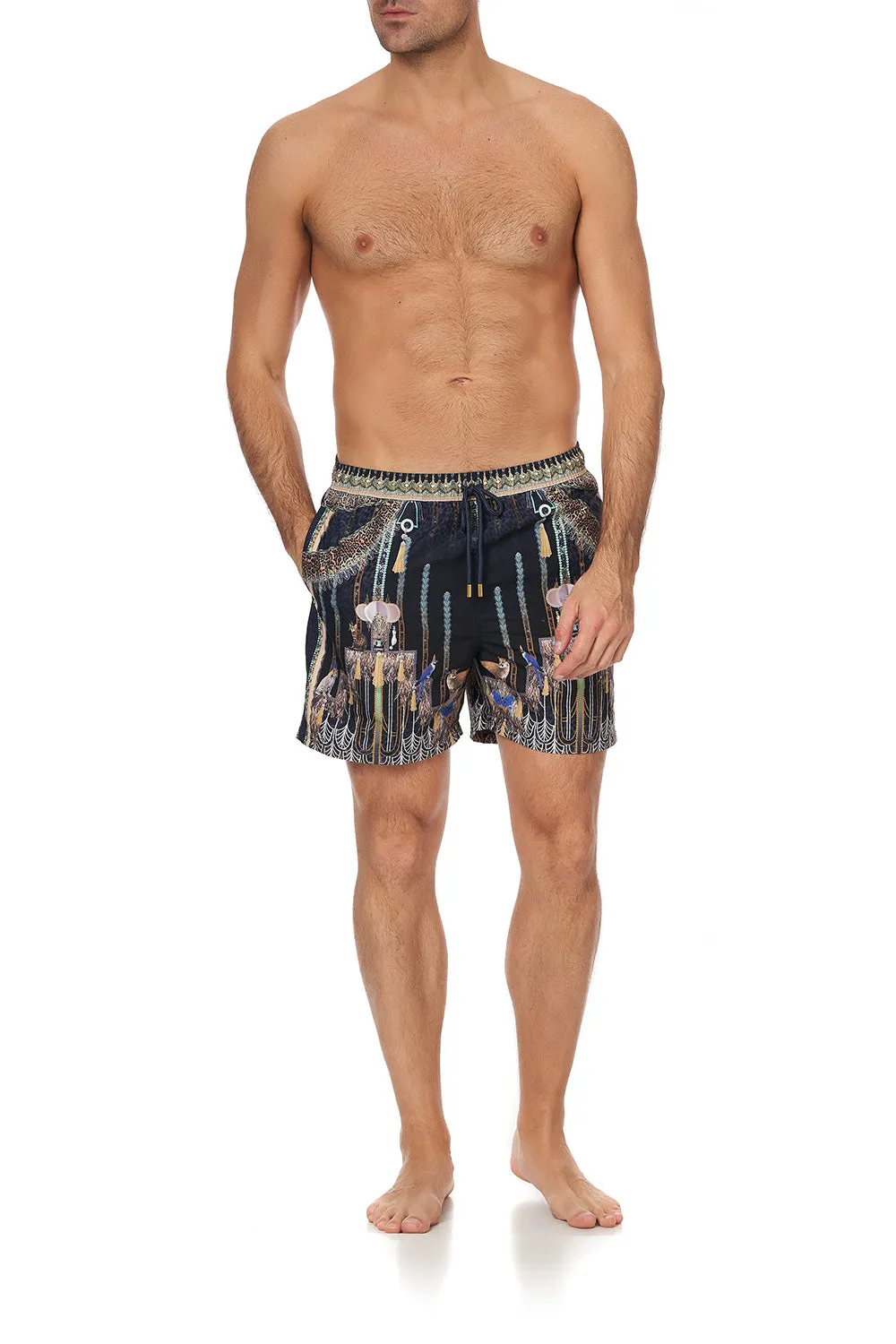 ELASTIC WAIST BOARDSHORT DRIPPING IN DECO