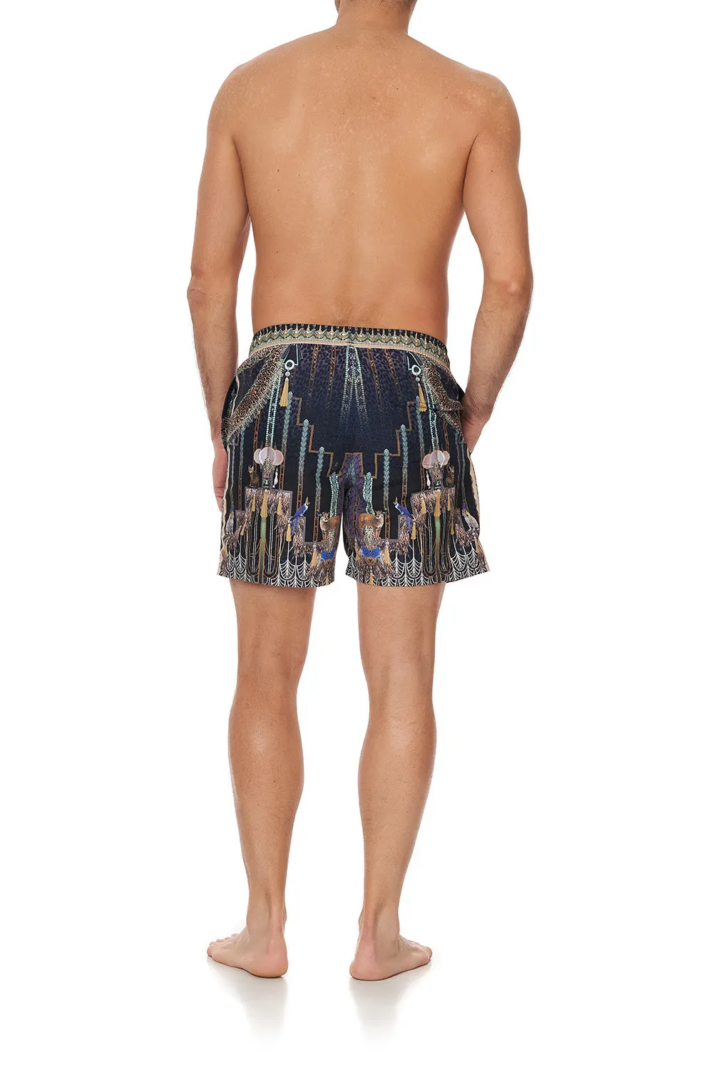 ELASTIC WAIST BOARDSHORT DRIPPING IN DECO