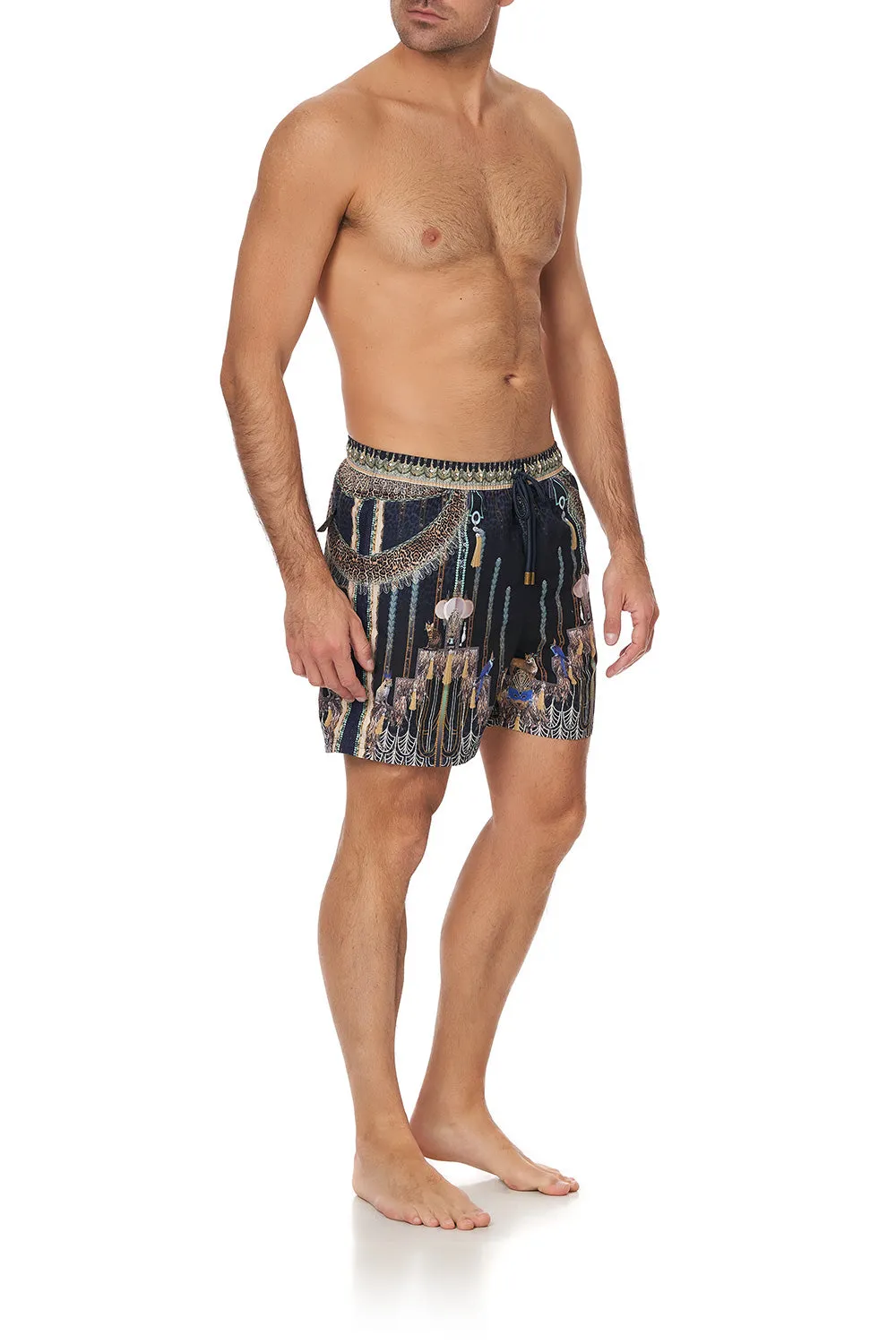 ELASTIC WAIST BOARDSHORT DRIPPING IN DECO