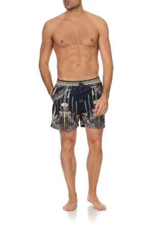 ELASTIC WAIST BOARDSHORT DRIPPING IN DECO