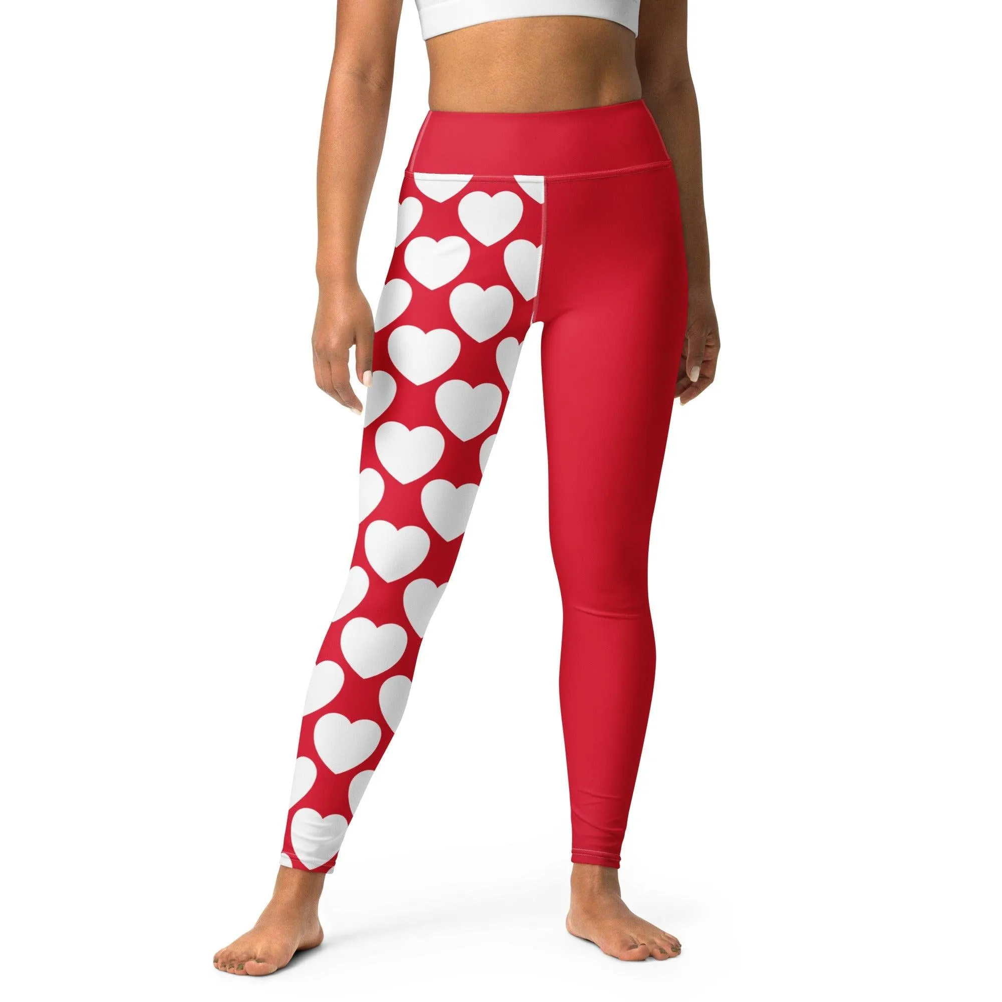 ELLIE LOVE red white - Yoga Leggings