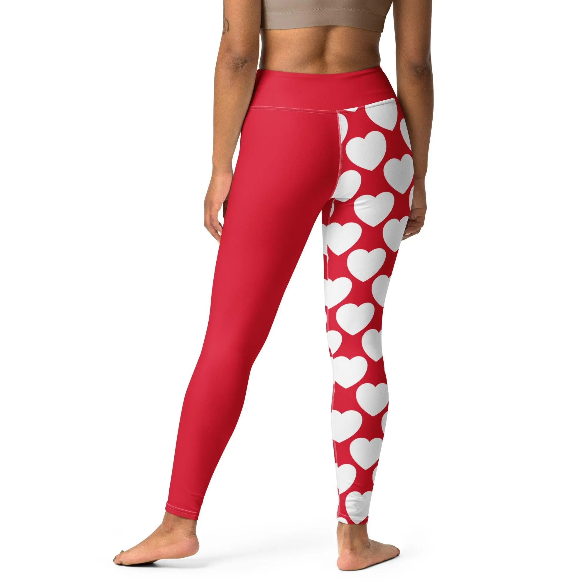 ELLIE LOVE red white - Yoga Leggings