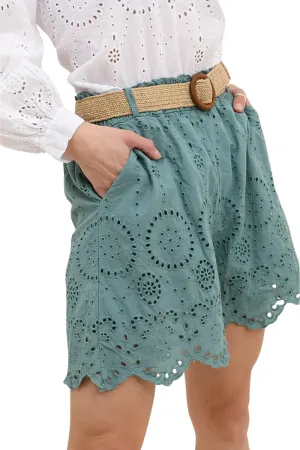 English Embroidery Cotton Shorts