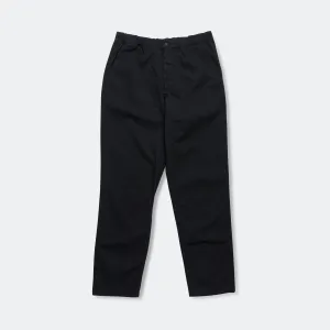 Ezra Relaxed Organic Stretch Twill Trouser - Black