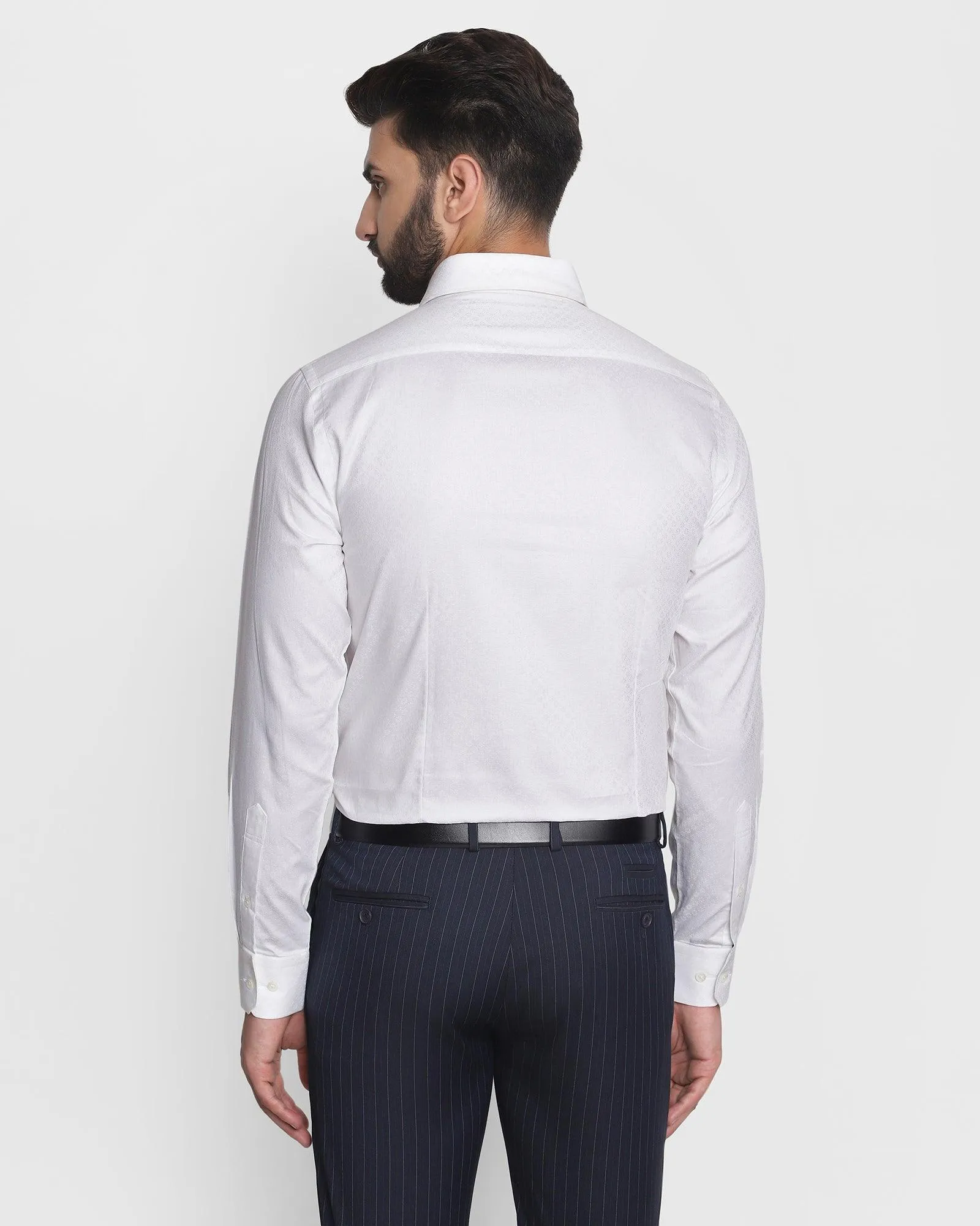 Formal White Printed Shirt - Jaxon