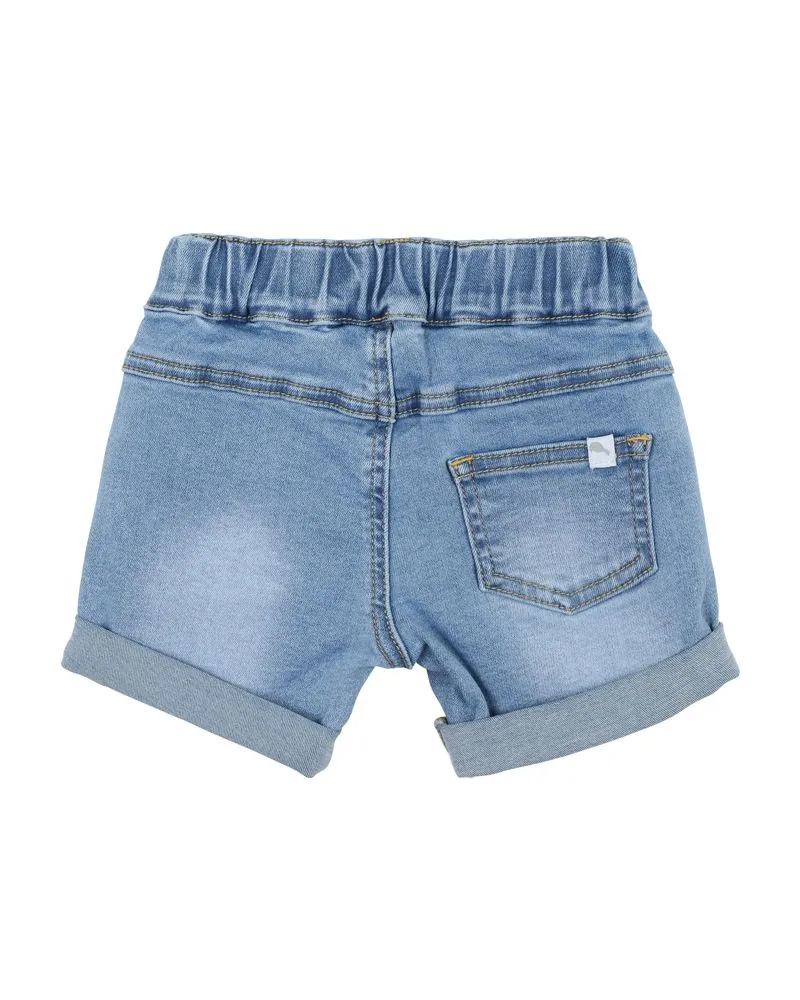 Fox & Finch - Racer Denim Shorts - Mid Blue