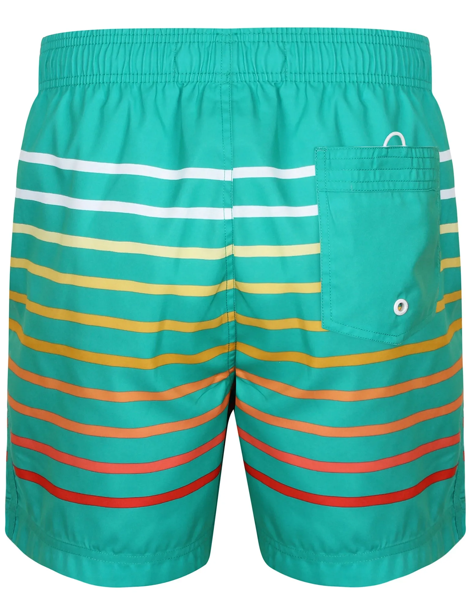 Freemason Ombre Striped Swim Shorts in Veridis Green - South Shore