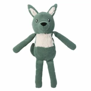 FuzzYard Life - Corduroy Cuddler Kangeroo Dog Toy - Myrtle Green