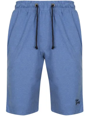 Greenbury Cotton Jersey Lounge Shorts in Cornflower Blue Marl - Tokyo Laundry