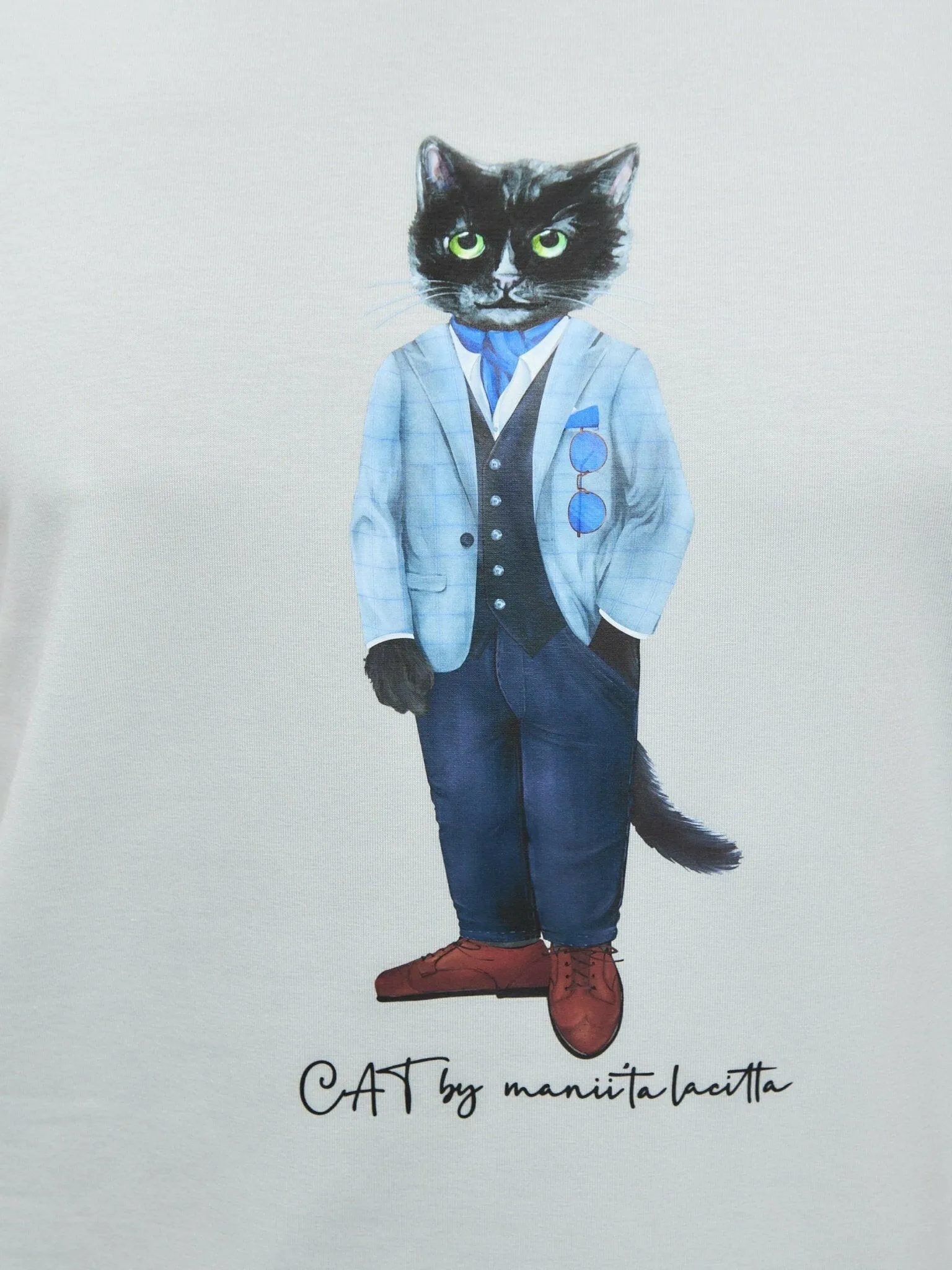 Grey Printed T-shirt SUIT CAT