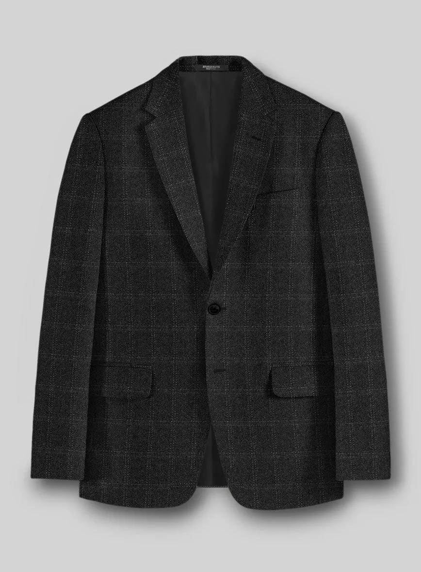 Highlander Charcoal Windowpane Tweed Suit