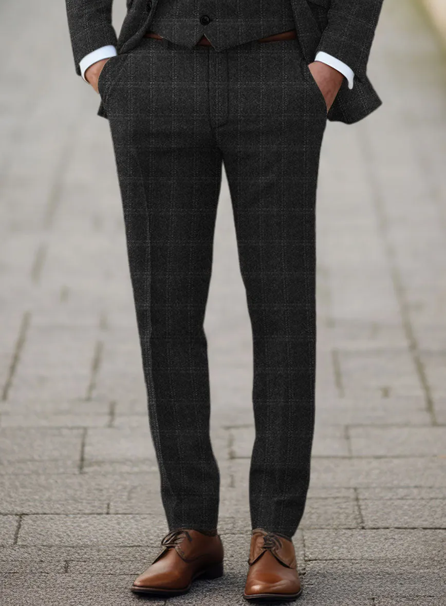 Highlander Charcoal Windowpane Tweed Suit