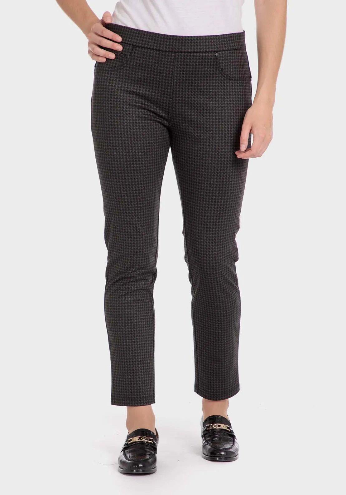 Houndstooth Trousers - Brown