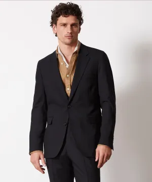 Italian Tropical Wool Sutton Suit Jacket in Black