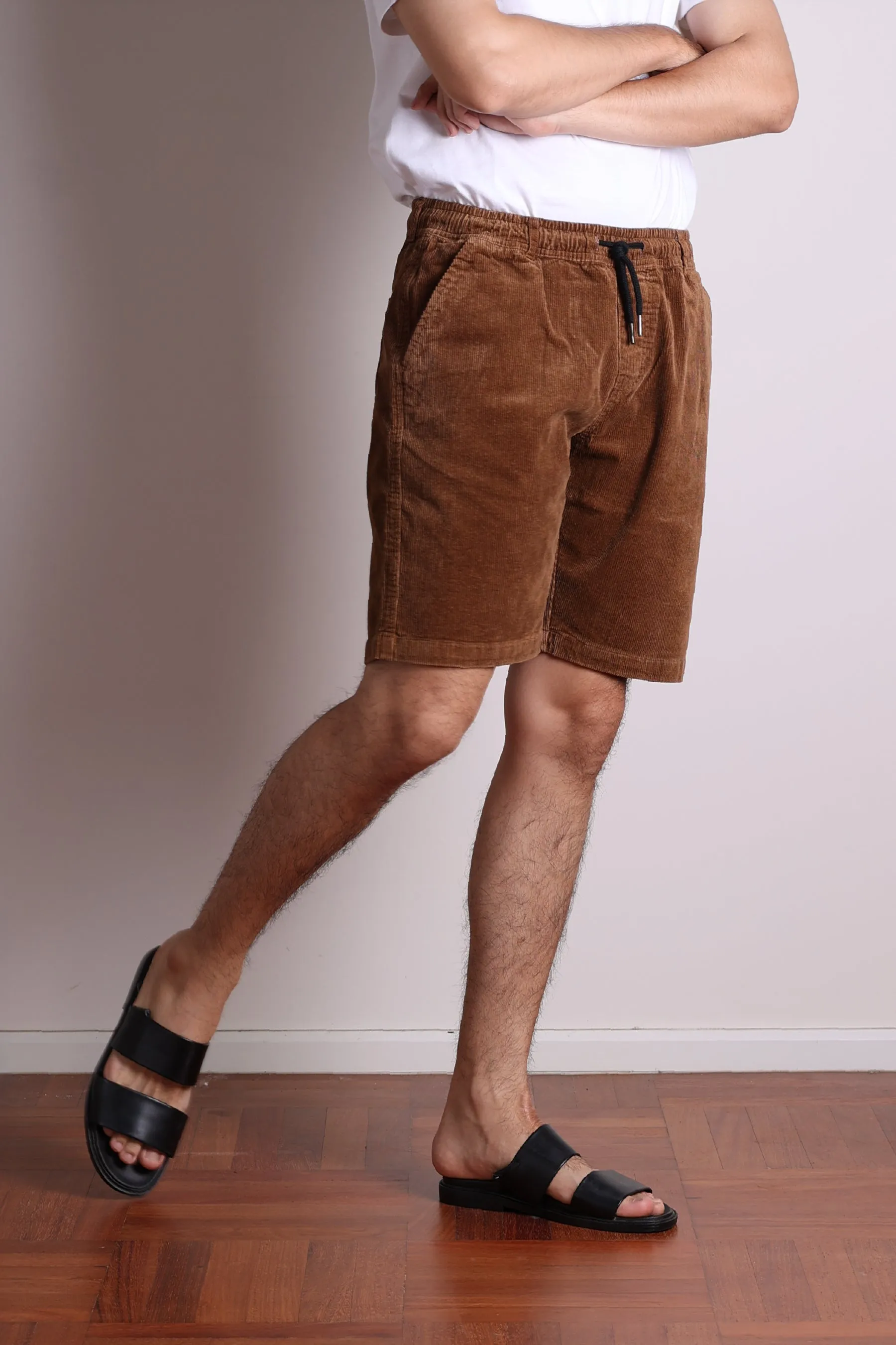 Jack Russel - Men Shorts - Handwerk JS-333/18 Slim Fit Corduroy Dark Brown