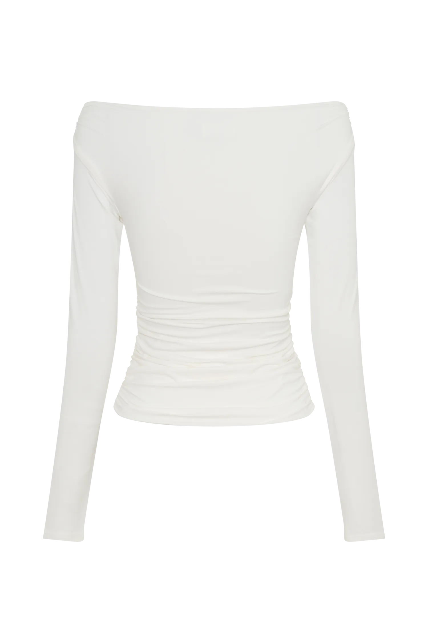 Jaden Off Shoulder Recycled Nylon Top - Ivory