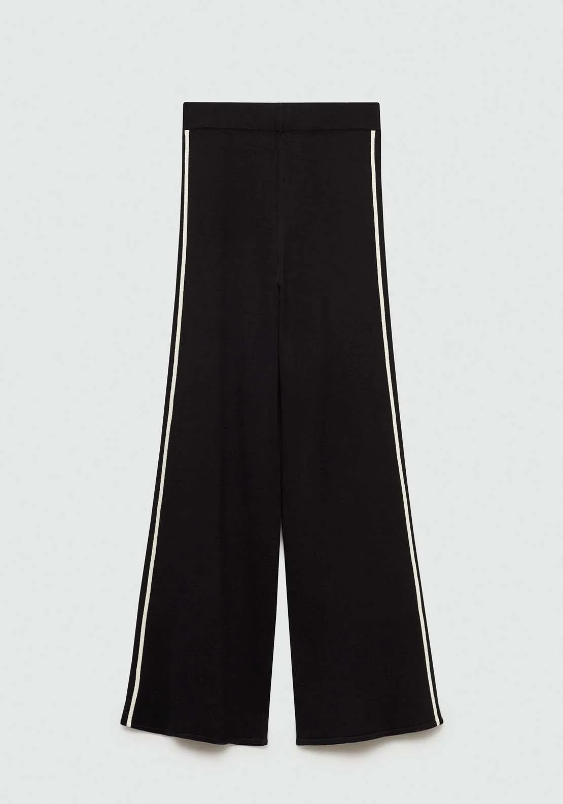 Knitted trousers with contrasting stripes - Black