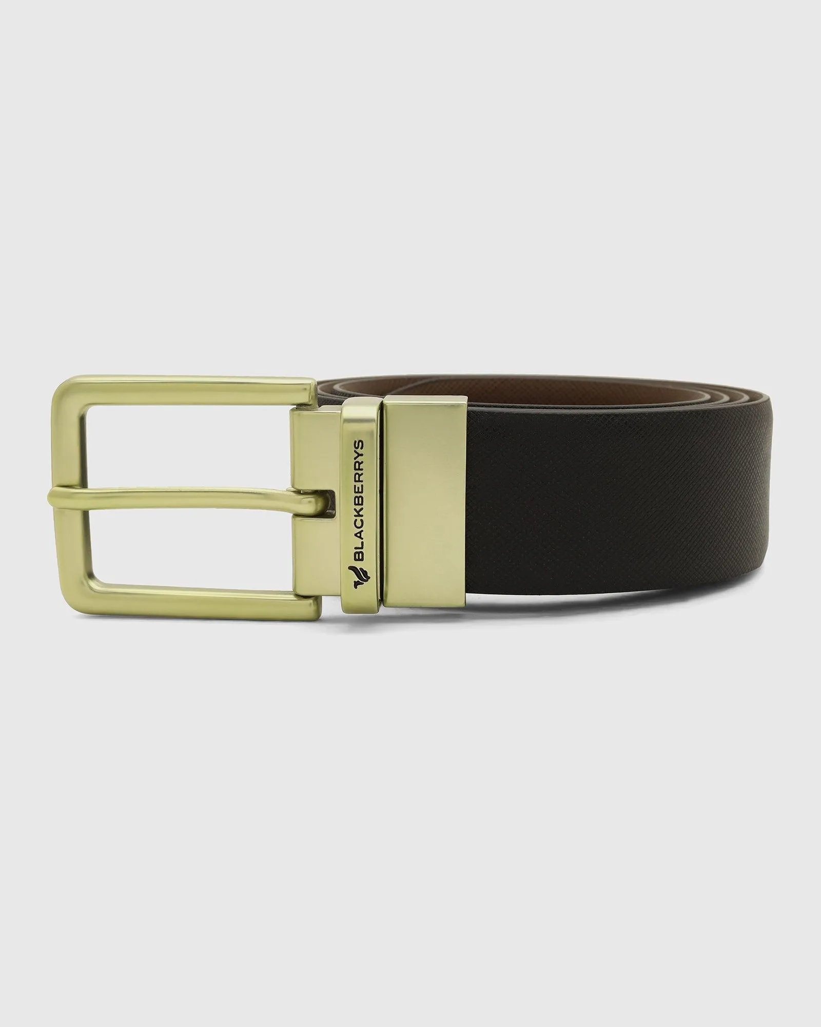 Leather Reversible Black & Tan Textured Belt - Thorn