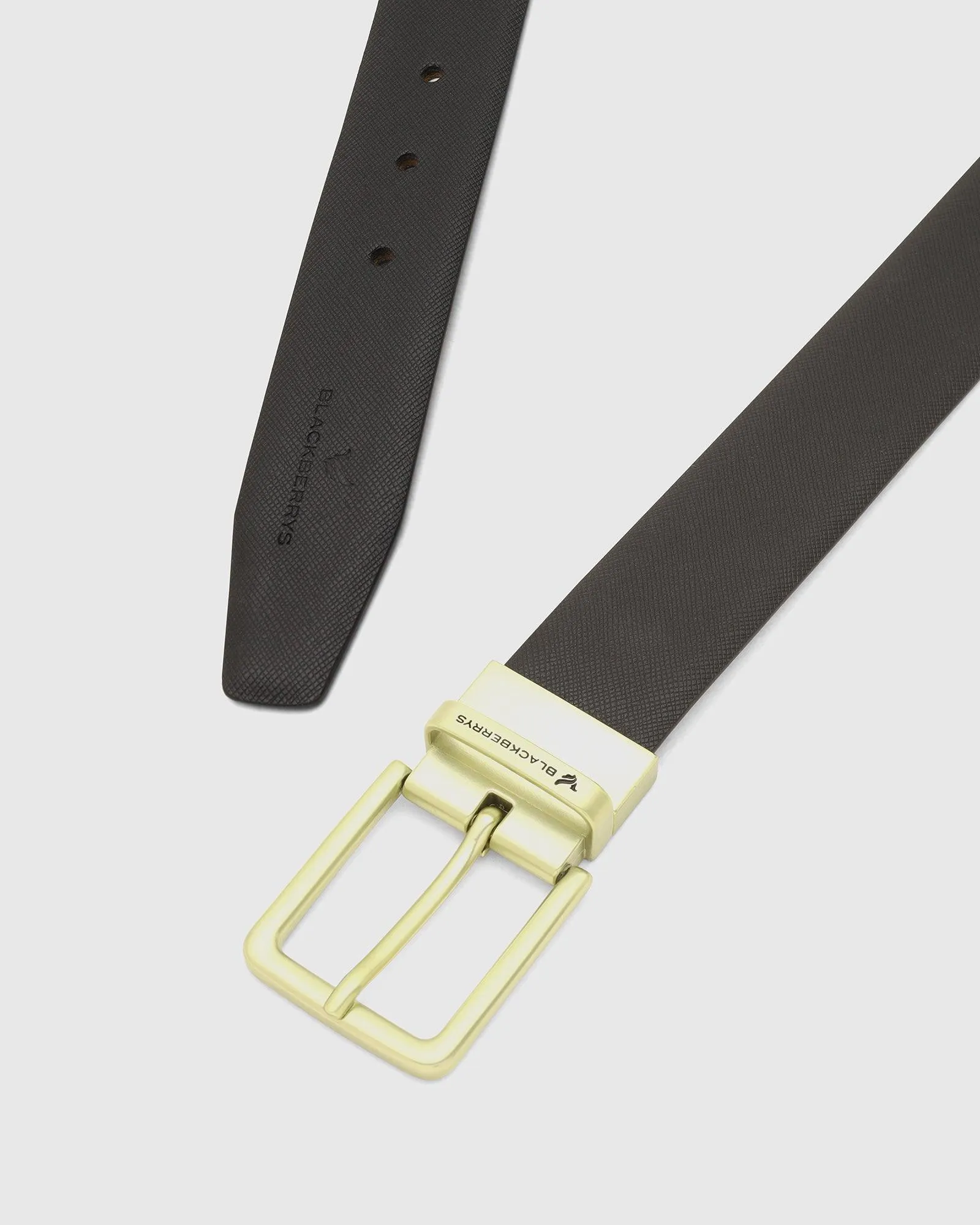 Leather Reversible Black & Tan Textured Belt - Thorn