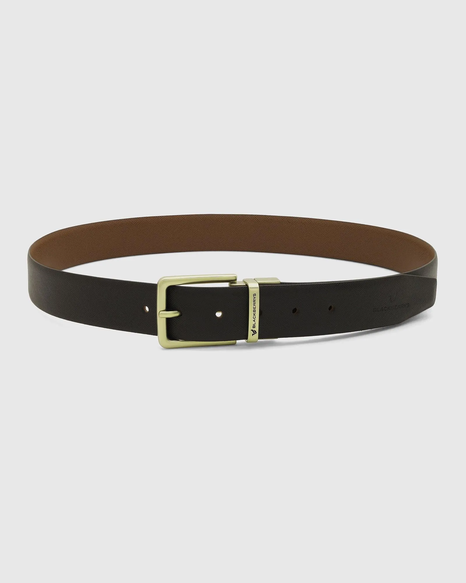 Leather Reversible Black & Tan Textured Belt - Thorn