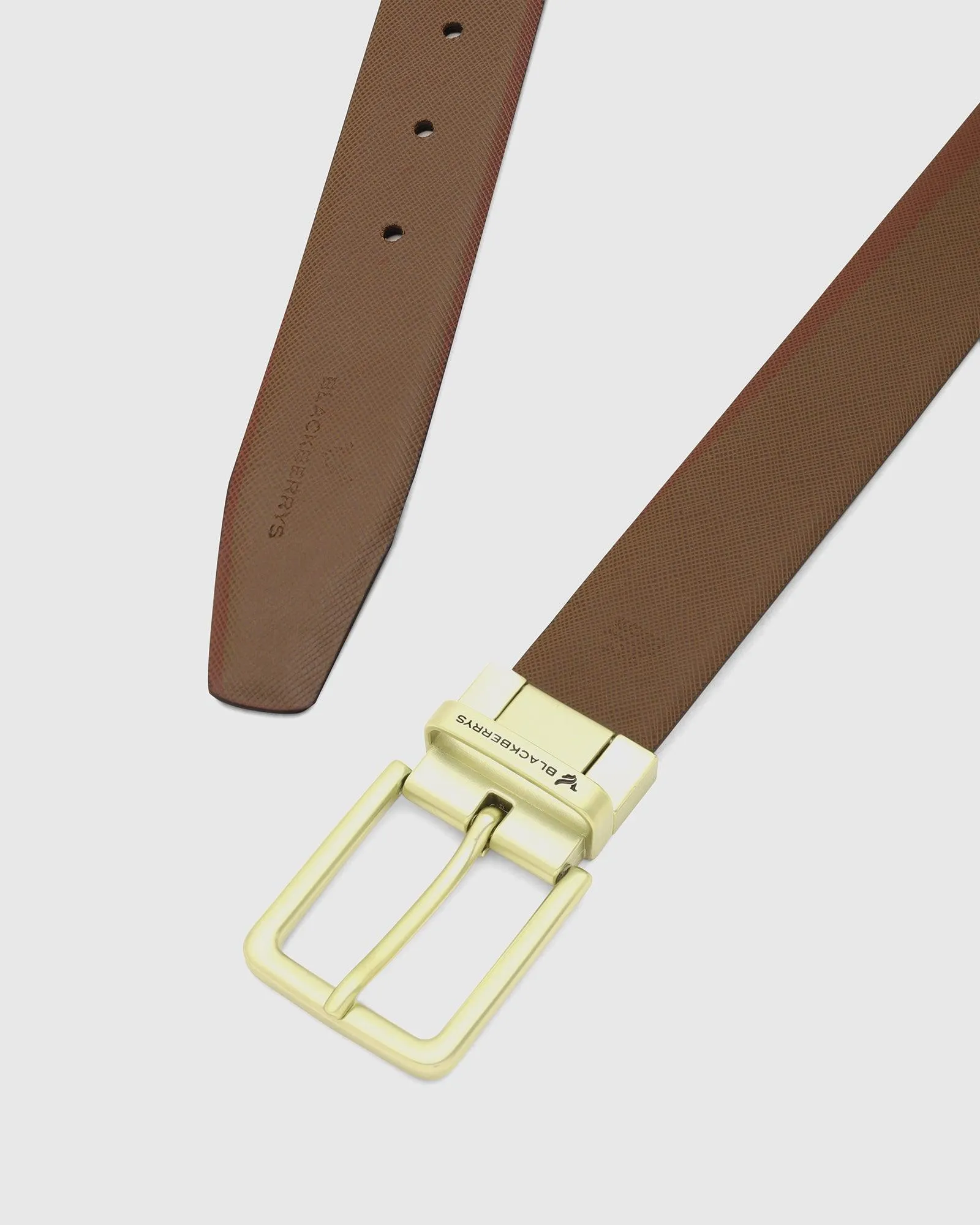 Leather Reversible Black & Tan Textured Belt - Thorn