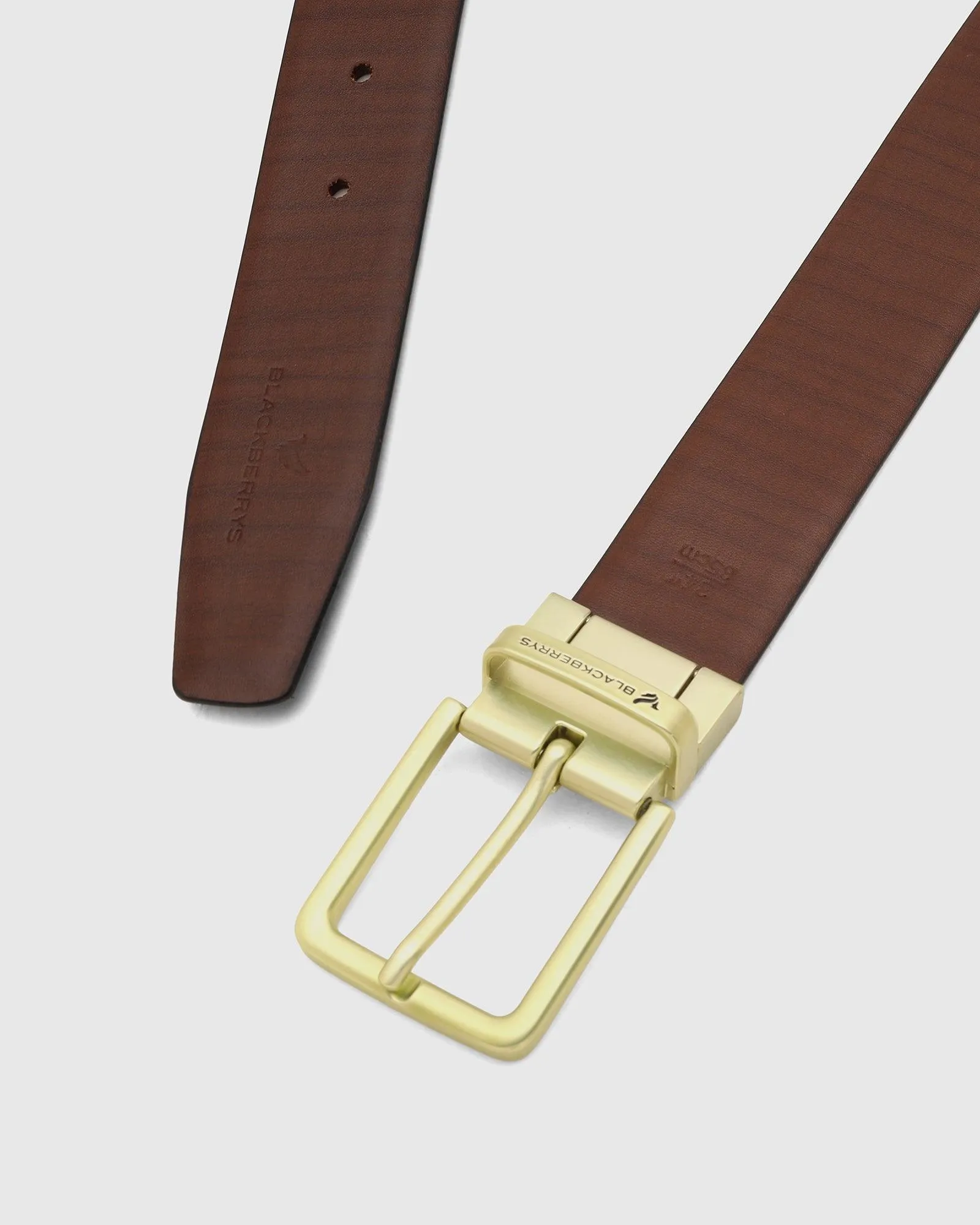 Leather Reversible Brown & Tan Textured Belt - Tris