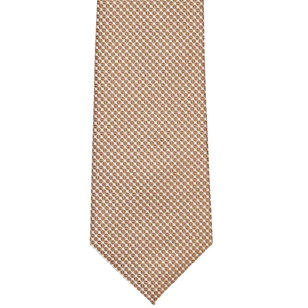 Light Brown Henry Grain Pattern Extra Long Necktie