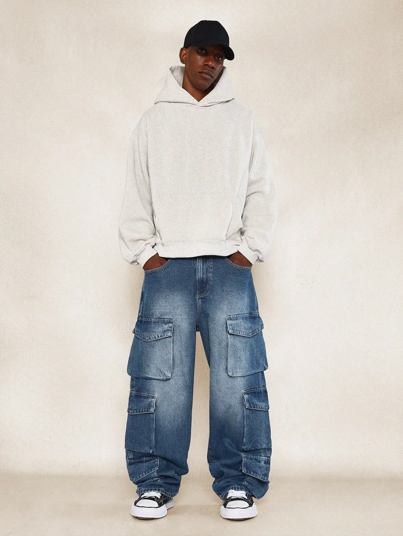 Loose Fit Baggy Utility Cargo Jean