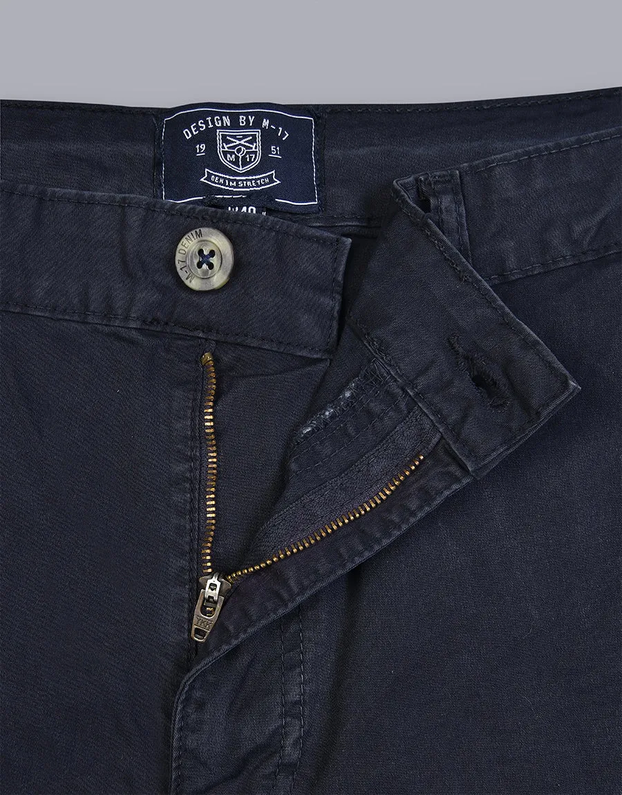 M-17 MEN'S SLIM STRAIGHT CHINO PANTS - Navy