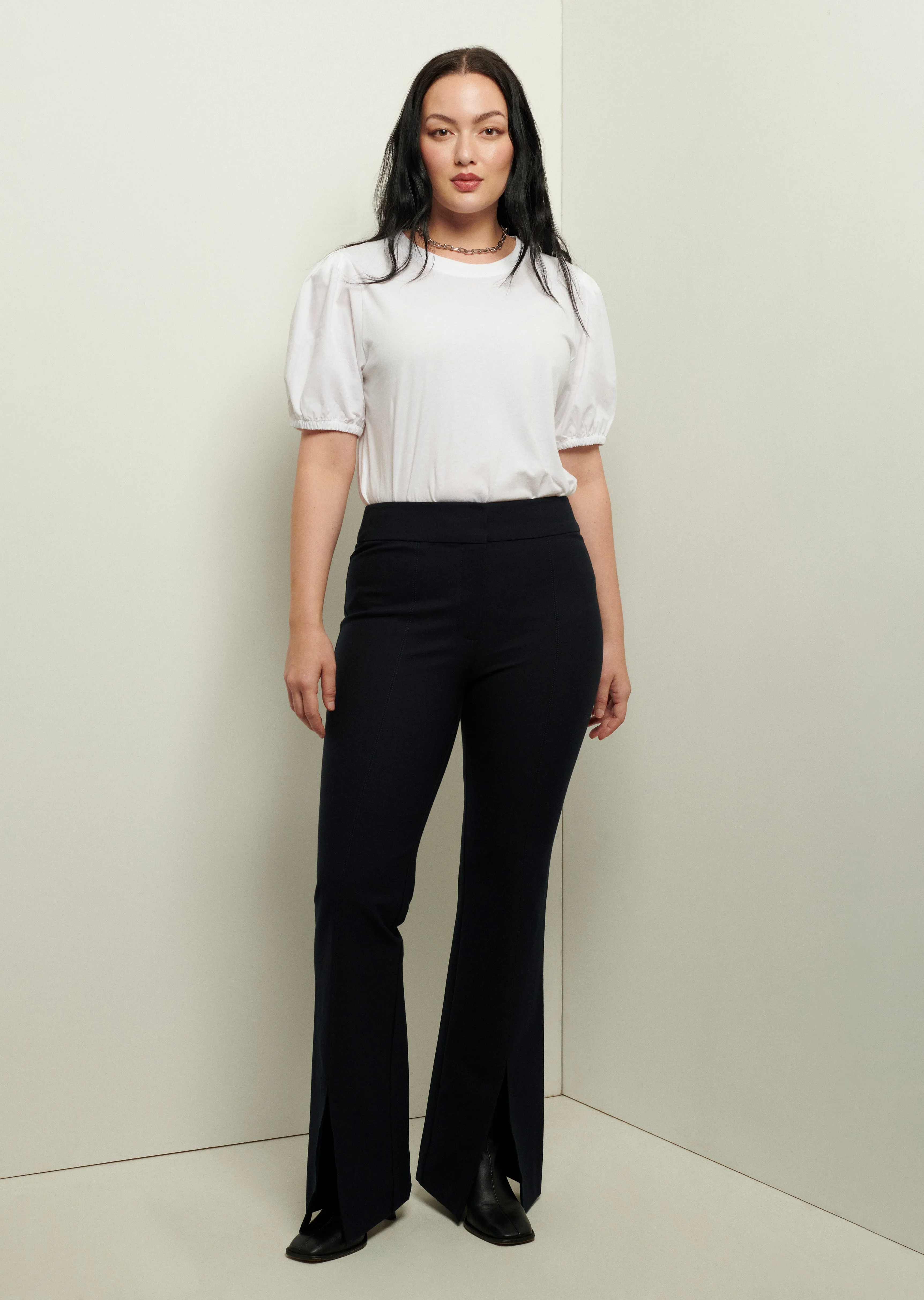 Maeve Front Slit Trousers - Midnight