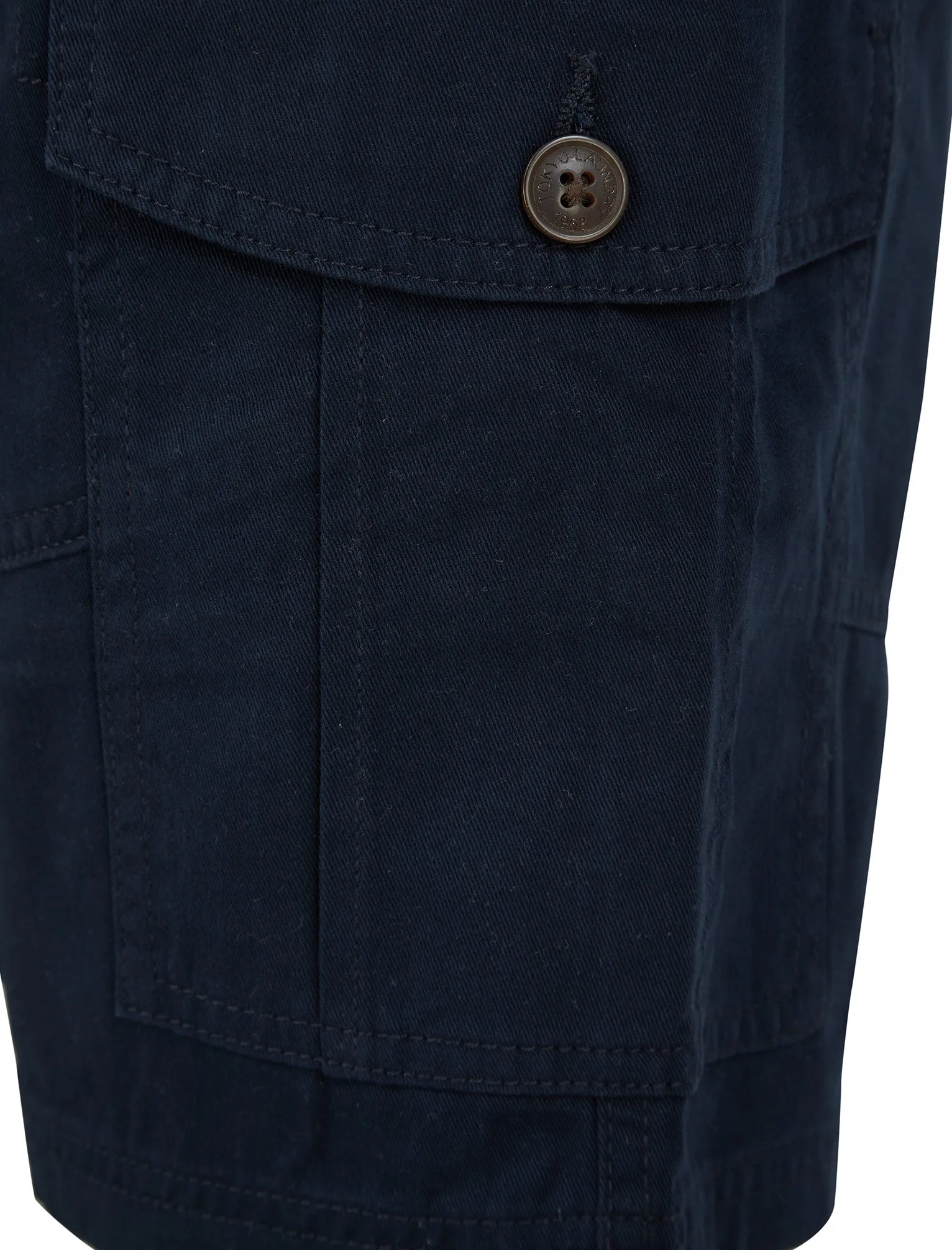 Marini Cotton Twill Cargo Shorts in Sky Captain Navy - Tokyo Laundry