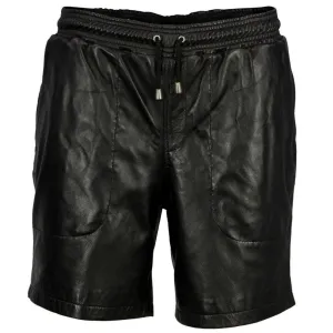 Men's Above Knee Genuine Leather Shorts MH04