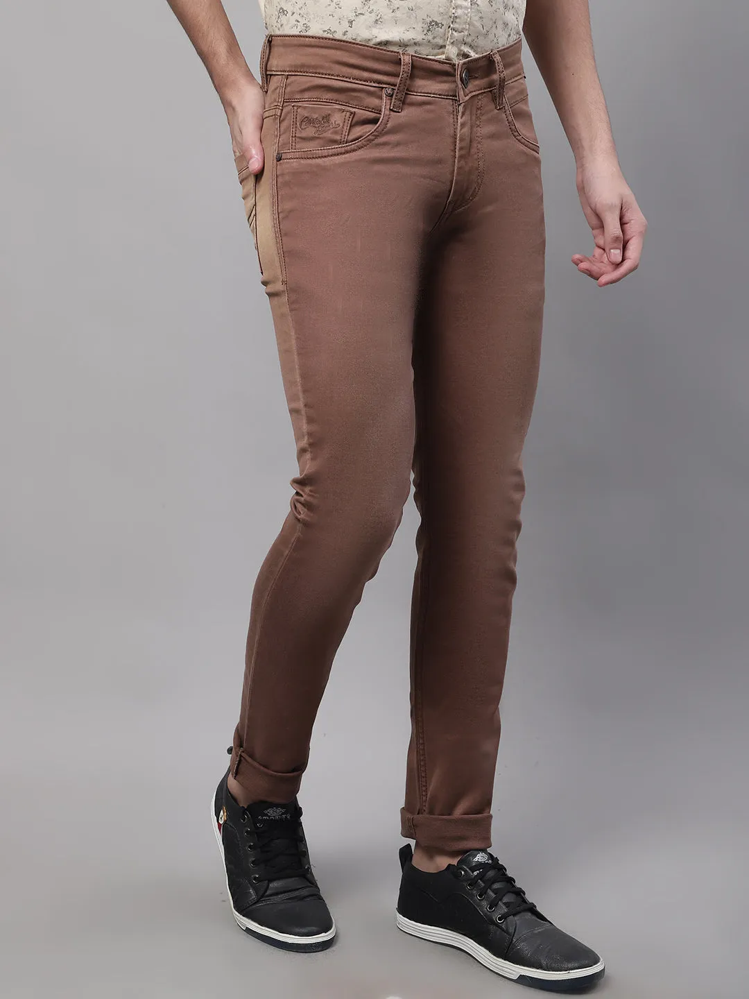 Mens Brown Denim