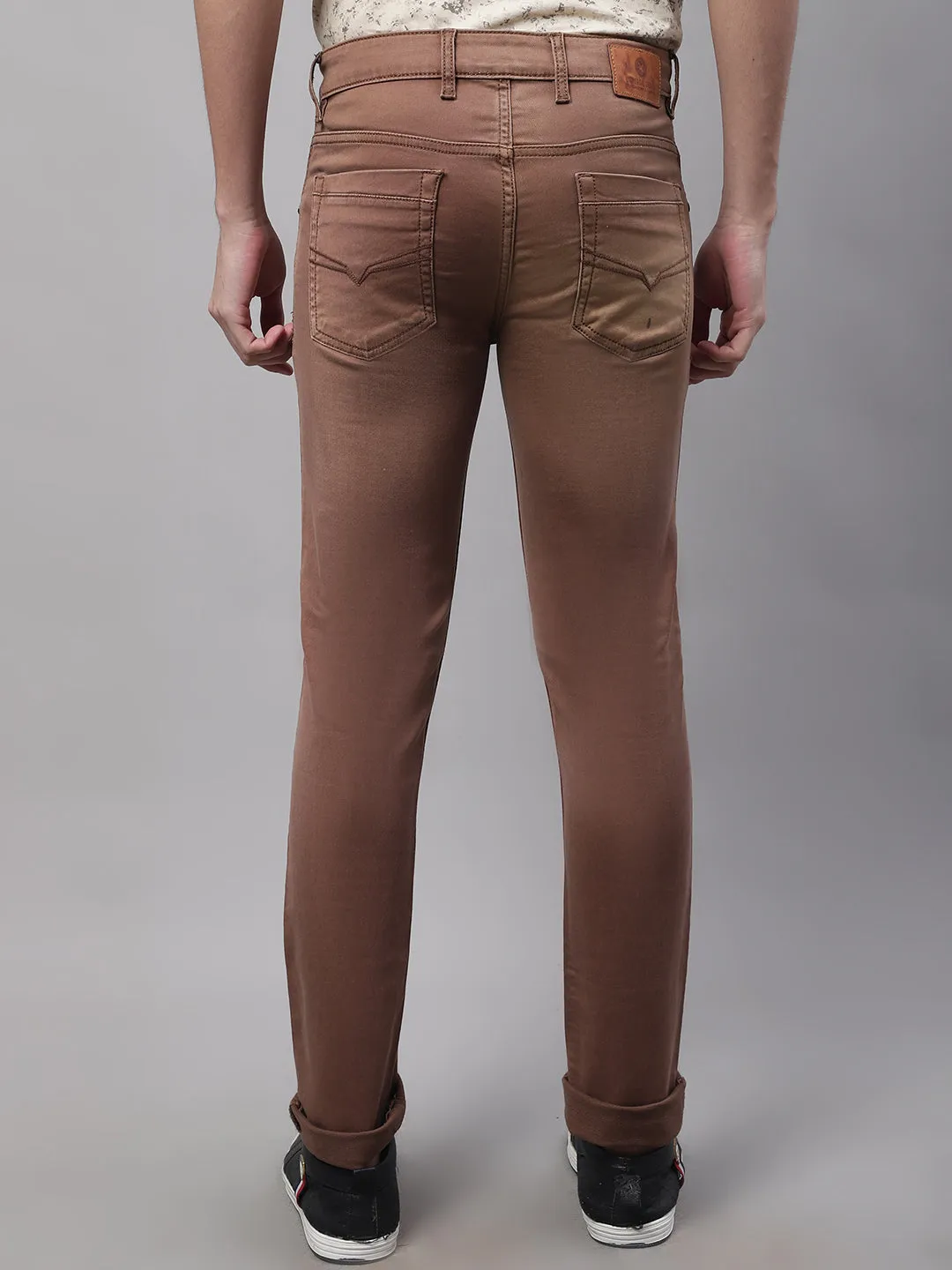 Mens Brown Denim