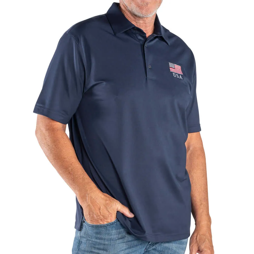 Men's Greg Norman Freedom Pique USA Polo