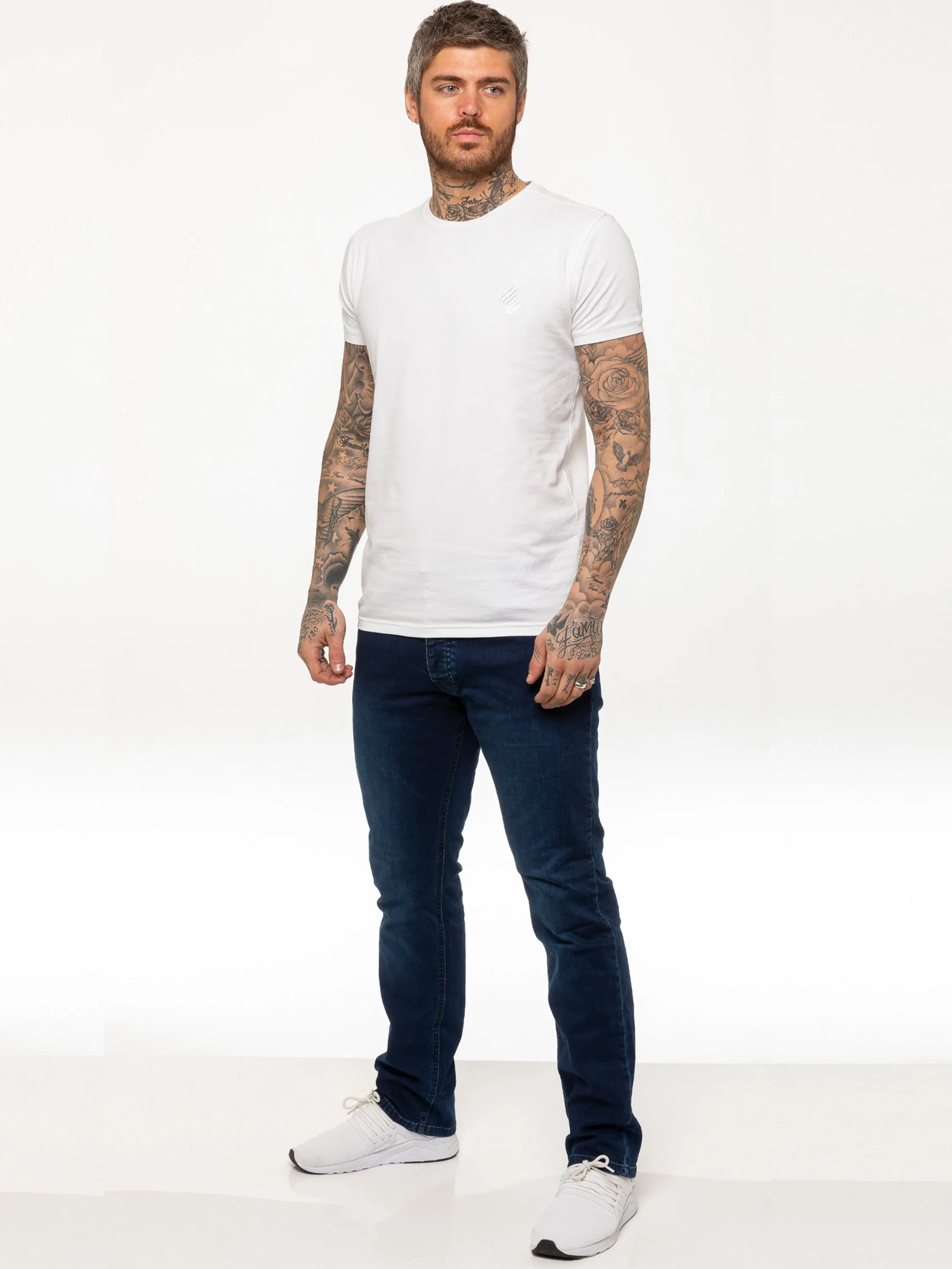 Mens Regular Fit Stretch Denim Jeans | Enzo Designer Menswear