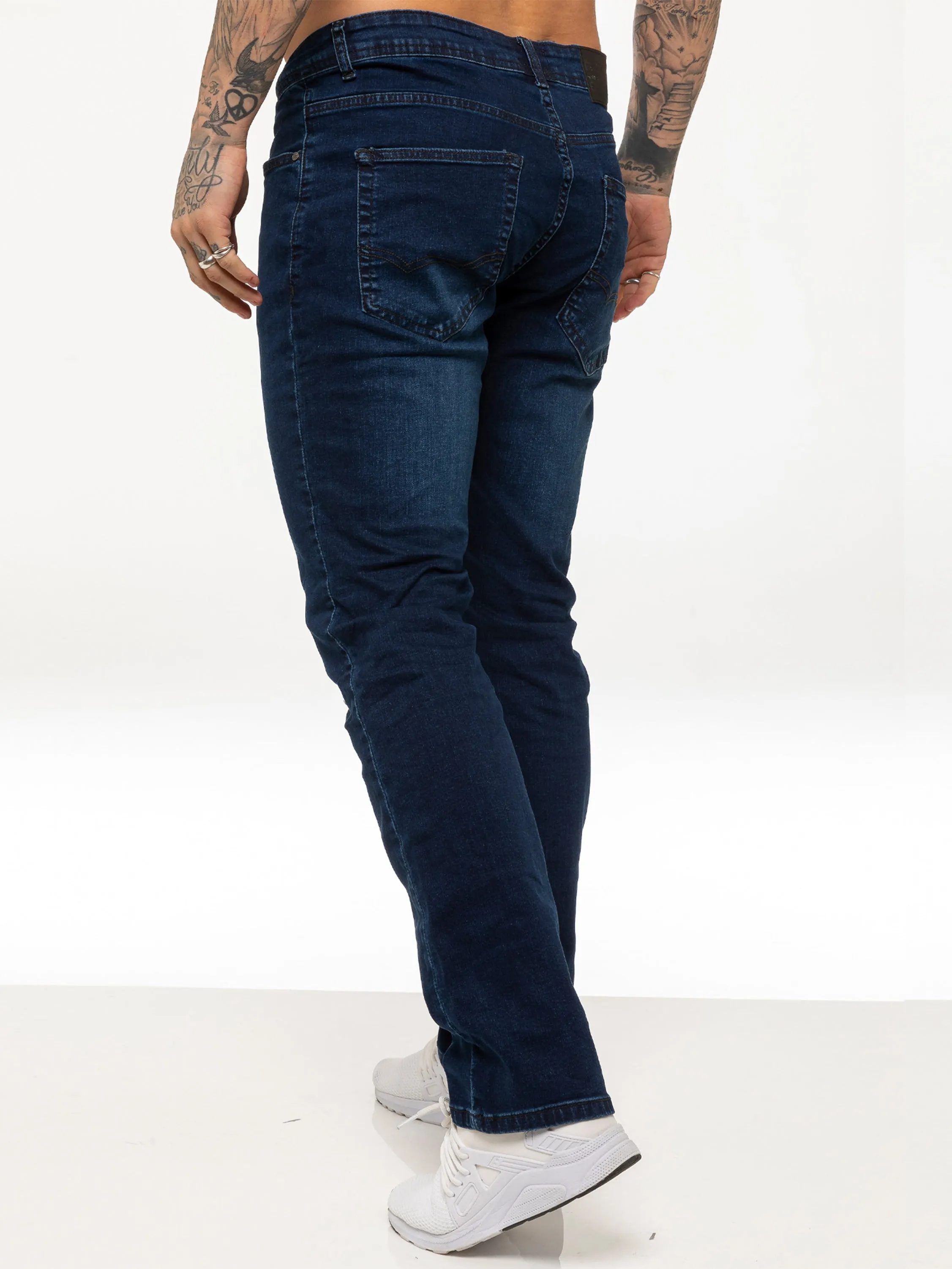 Mens Regular Fit Stretch Denim Jeans | Enzo Designer Menswear