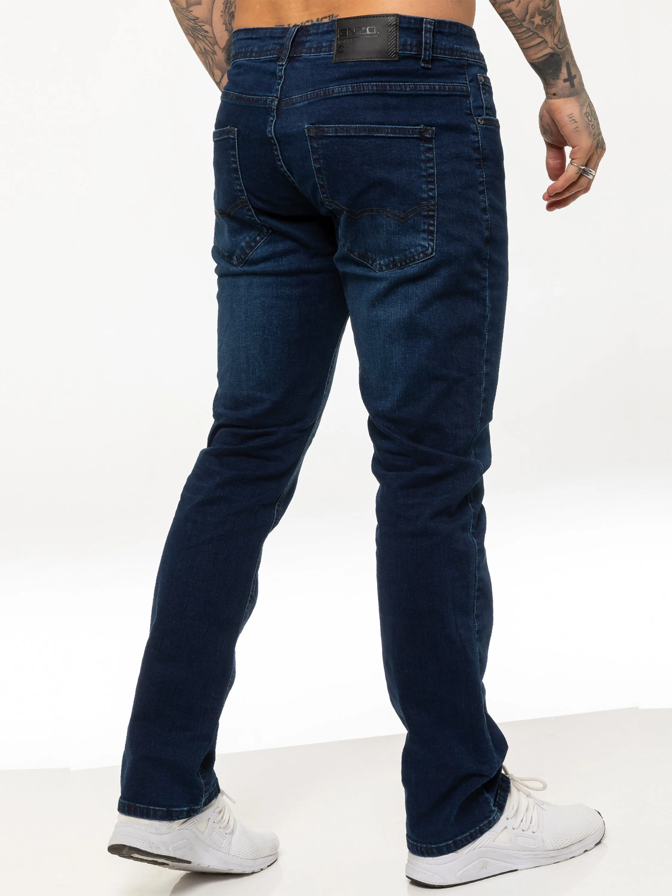 Mens Regular Fit Stretch Denim Jeans | Enzo Designer Menswear