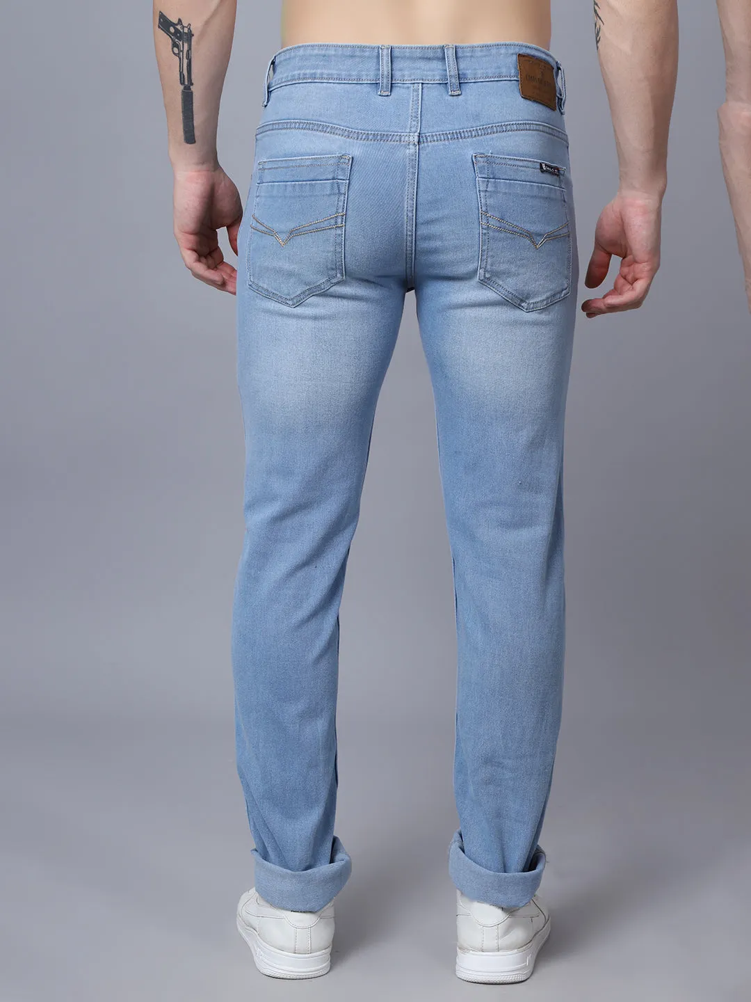 Men's Ultra Narrow fit Medium Fade Light Carbon Blue  Jeans