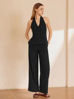 Minimalism Tailored Graceful Straight Leg Pants