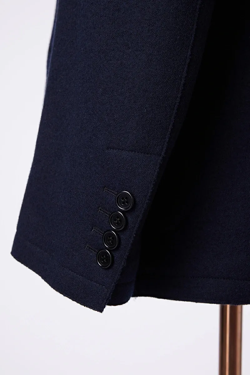 Monaco Navy Wool Blend Jacket