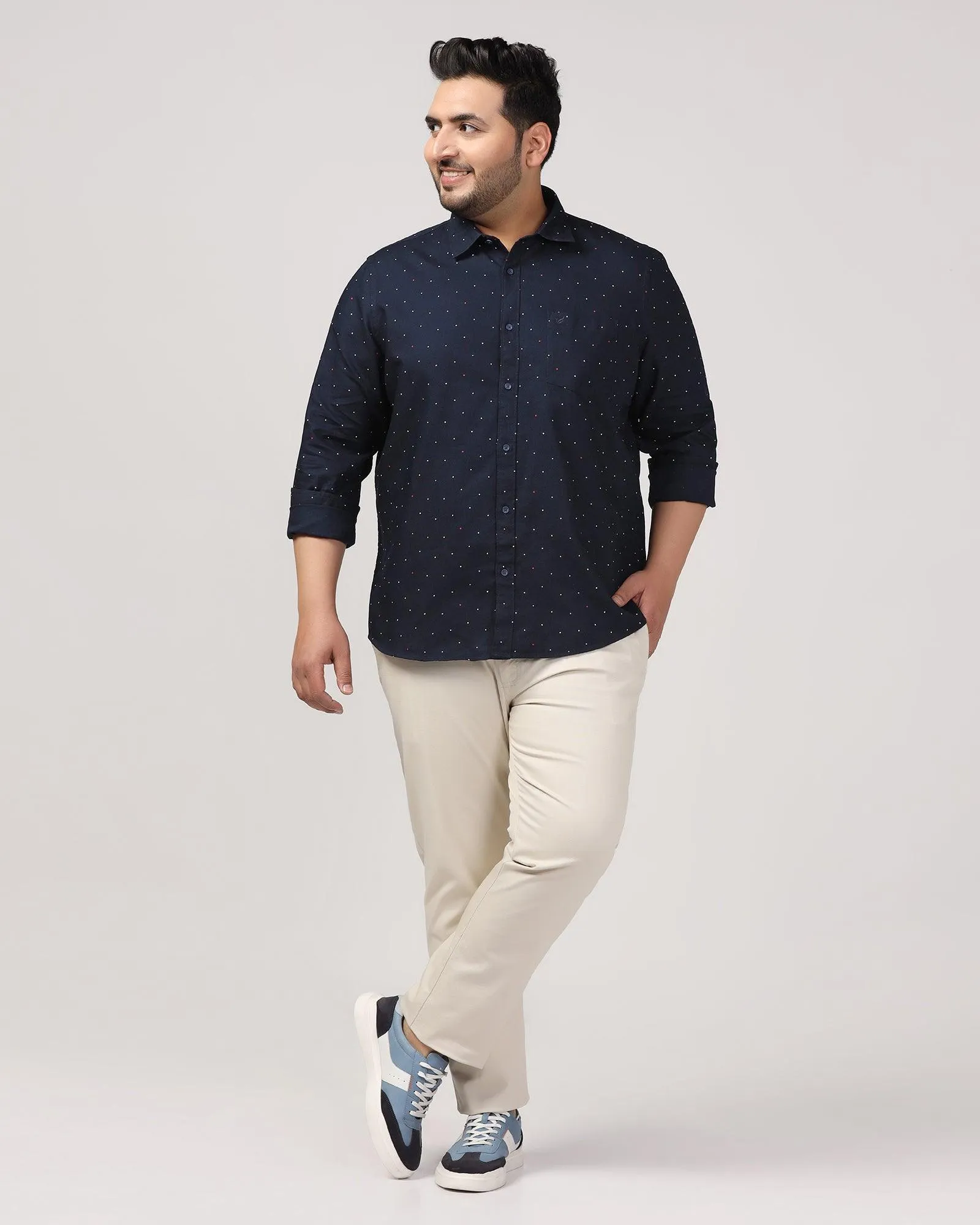 Must Haves Casual Navy Printed Shirt - Cato