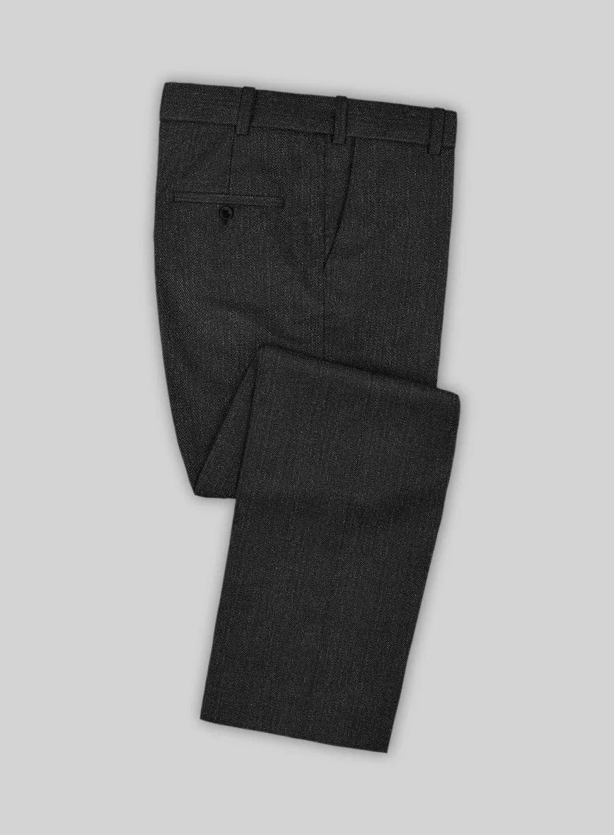 Napolean English Dark Charcoal Wool Suit