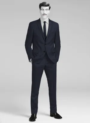 Napolean Imperial Blue Herringbone Wool Suit