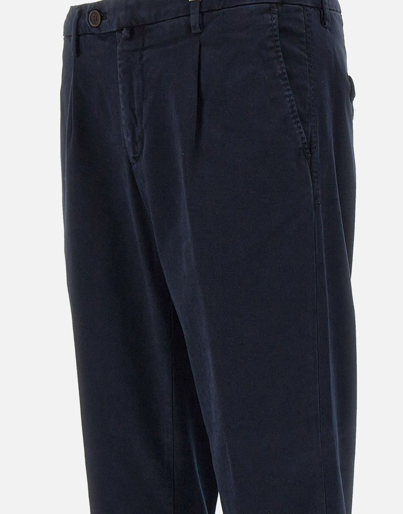 Navy Blue Slim Fit Trousers