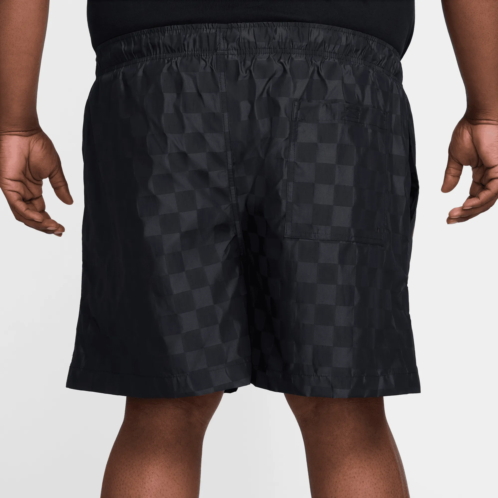 Nike Club Black Checkered Flow Shorts