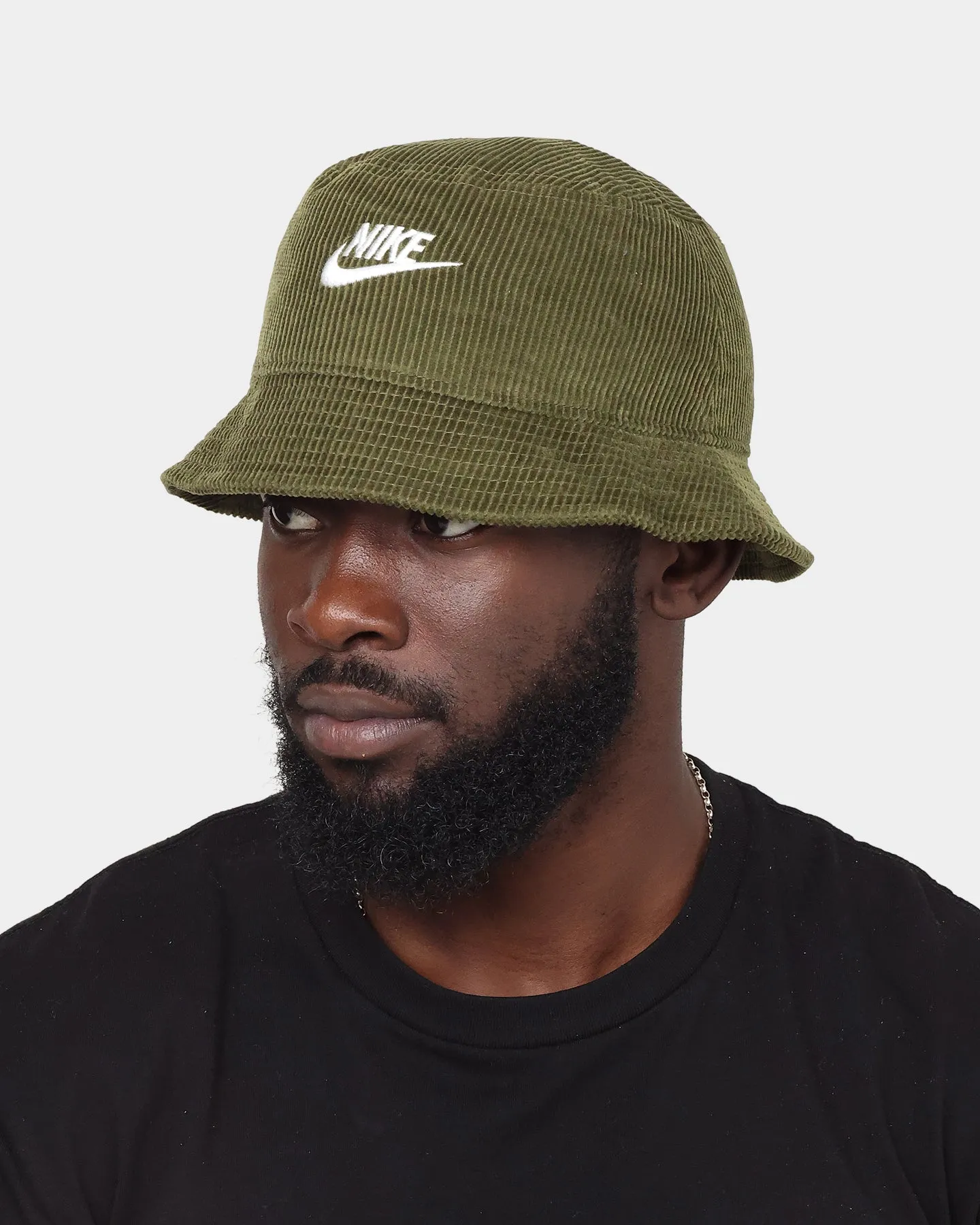 Nike Sportswear Futura Corduroy Bucket Hat Rough Green/White